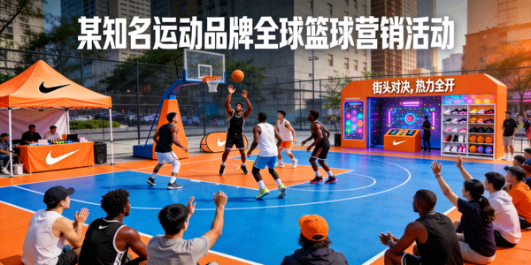 某知名运动品牌全球篮球营销活动案例 - 街头篮球赛与品牌互动